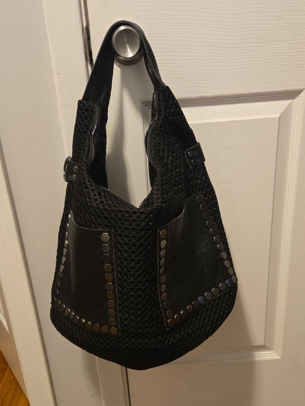 Black Shoulder Hobo Bag with Stud Detail⭐️✨️ NEW ⭐️✨️